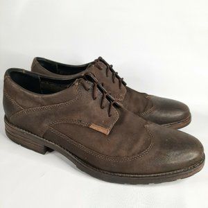 Clarks Denton Dane Brown Nubuck Leather Oxford